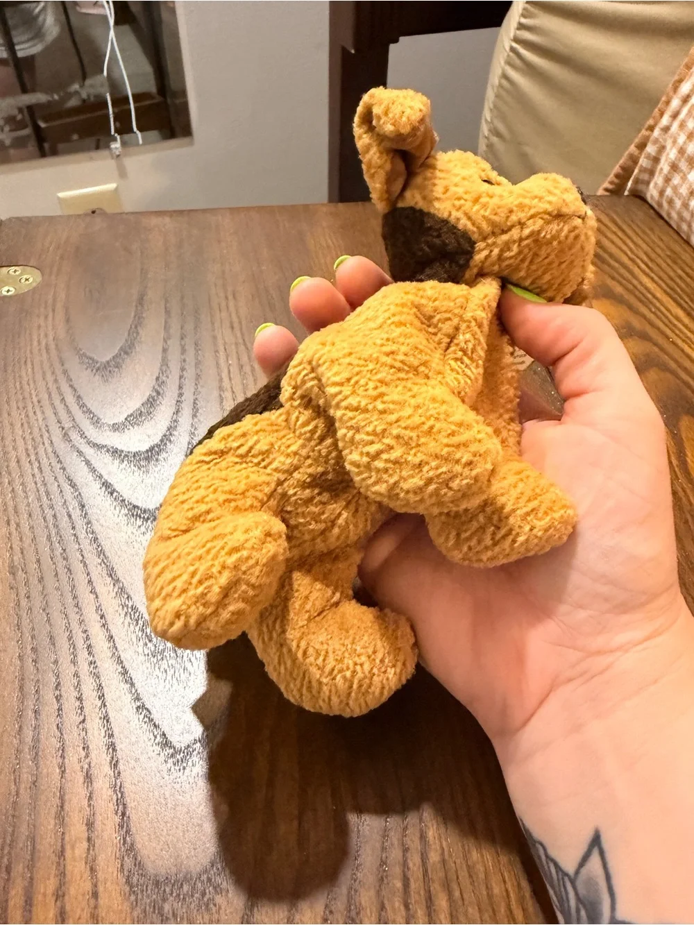 1996 Ty Beanie Baby Brown Plush Puppy - Soft Collectible Dog